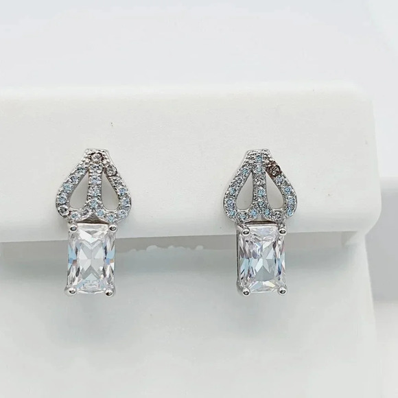 "925 Sterling Silver Cubic Zirconia Earrings, U19254815 - Picture 5 of 11